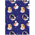 Ditipo Gift wrapping paper 70 x 100 cm Christmas dark blue - polar bear, fox, hare 2 sheets