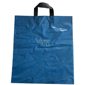 Plastic bag blue with handle 36 x 45 cm