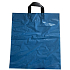 Plastic bag blue with handle 36 x 45 cm