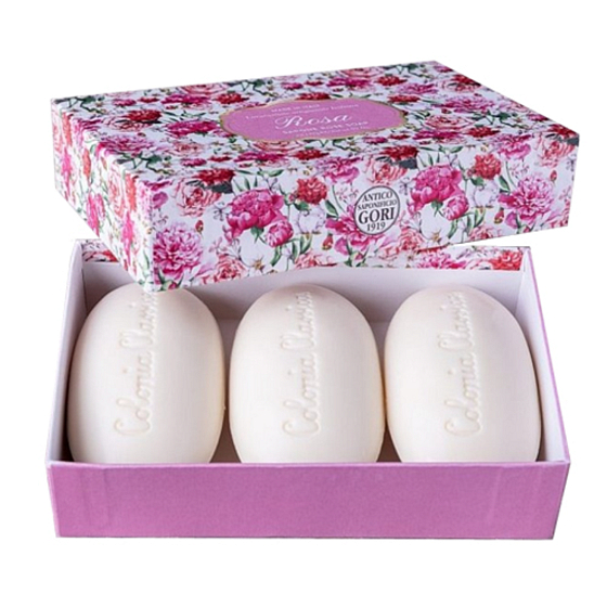 Antico Saponificio Gori Rosa handmade Italian soap 3 x 180 g