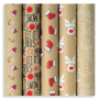 Zoewie Gift wrapping paper 70 x 150 cm Christmas Simply The Best natural snowmen