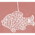 Crochet carp for hanging 7 x 11 cm
