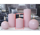 Lima Ice Pastel pink candle cylinder 80 x 100 mm 1 piece