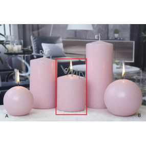Lima Ice Pastel pink candle cylinder 80 x 100 mm 1 piece