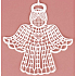 Crochet angel for hanging 10 cm