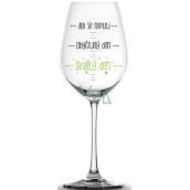 Nekupto Funny wine glass with print Don't even ask... 440 ml