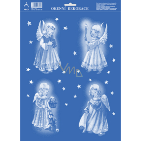 Arch Christmas sticker, window film without adhesive Angel 35 x 25 cm
