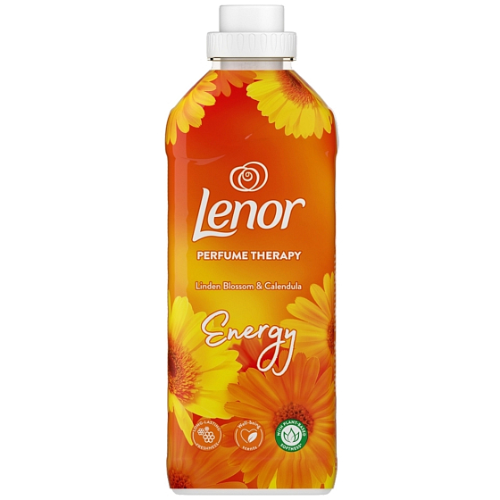 Lenor Parfum Therapy Linden Blossom & Calendula, scent of amber, wood, lime blossom and calendula fabric softener 37 doses 925 ml