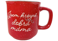 Albi Red stoneware mug I'm a very good mum 400 ml