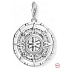 Charm Sterling silver 925 Mayan calendar, lobster clasp pendant on bracelet symbol