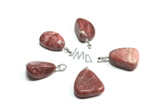 Thulite Tumbled Pendant Natural Stone approx. 2.6 cm Stone of Transformation