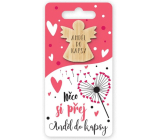 Nekupto Pocket Hug Angel Make a Wish, Pocket Hug 6 x 12 cm