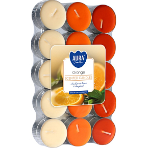 Bispol scented tea lights orange 30 pcs Bispol scented tea lights orange 30 pcs