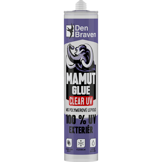 Den Braven Mamut Glue Clear 100 % UV Exterior transparent adhesive, 290 ml