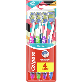 Colgate Twister design toothbrush 4-pack