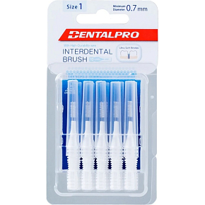 DentalPro Interdental Brush Straight 0.7 mm White, 10 Pieces DentalPro Interdental Brush Straight 0.7 mm White, 10 Pieces