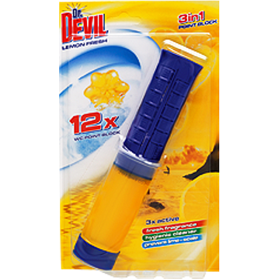 Dr. Devil Lemon Fresh 3in1 Point Block Wc block 75 ml