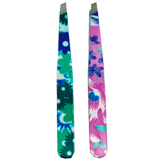 Abella Slant Tweezer with Various Designs Print TW022