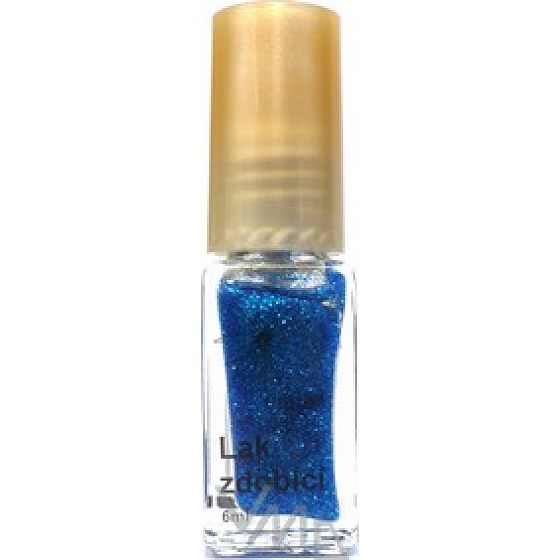 Daisy decorating nail polish shade blue glitter 6 ml