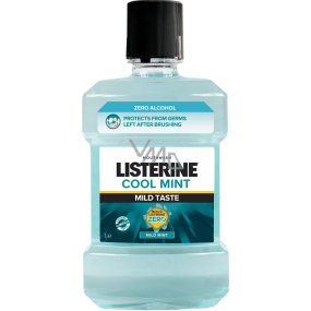 Listerine Cool Mint Mild Taste Mouthwash with Essential Oils Free Alcohol 1 l