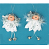 Silver angel with bells for hanging 14 cm 1 piece