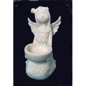 Porcelain angel for a candle, 12 cm