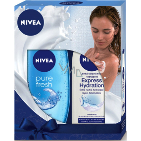 Nivea Express Hydration Light Body Lotion for Normal to Dry Skin 250 ml + Pure Fresh Shower Gel 250 ml, Women's Cosmetic Set