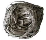 Raffia silver dyed bast for decoration 30 g