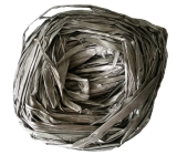 Raffia silver colored bast for decoration 30 g