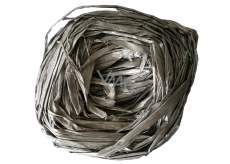 Raffia silver colored bast for decoration 30 g