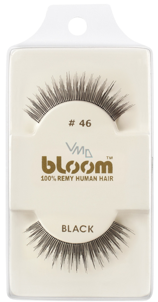 Bloom Natural sticky lashes from natural hair curled black No. 46 1 ...