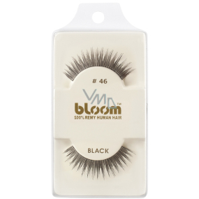 Bloom Natural sticky lashes from natural hair curled black No. 46 1 pair
