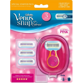 Gillette Venus Snap with Embarance shaver + spare head 3 pieces for women