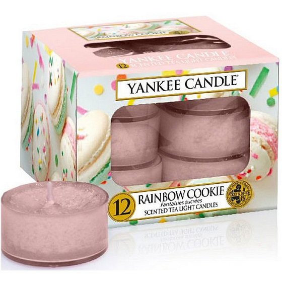 Yankee Candle Rainbow Cookie - Rainbow Macarons scented tealight candle 12 x 9.8 g