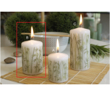 Lima Bamboo candle white cylinder 60 x 90 mm 1 piece