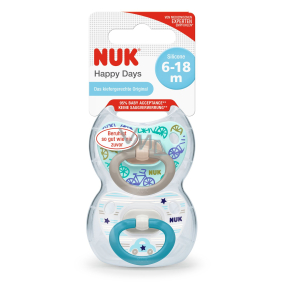 Nuk Classic Happy Days Silicone Comforter 6-18 Months Box