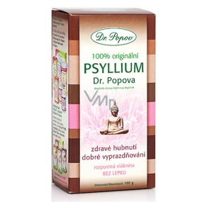 Dr. Popov Psyllium 100% original, soluble fiber supports fat metabolism, induces a feeling of satiety 100 g