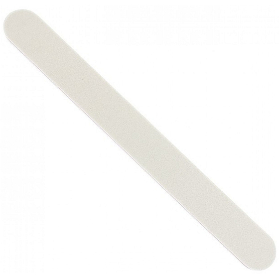 Fine white flat straight nail file 18 cm