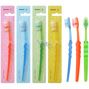 Spokar 3416 Clinic Medium Medium Toothbrush, Straight Cut and Precise Rounded Fibers