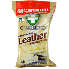 Green Shield 4in1 Leather and imitation leather wet cleaning wipes 70 pieces
