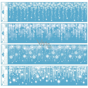 Window foil without glue strip Falling glow with glitter 64 x 15 cm