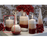 Lima Verona burgundy candle prism 65 x 120 mm 1 piece