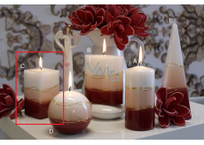 Lima Verona burgundy candle prism 65 x 120 mm 1 piece