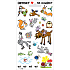 Sheet of Stickers for Stones Forest Animals 17 x 9.5 cm