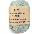 Albi Jute ribbon Natural with blue border 5 m