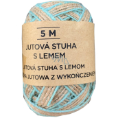 Albi Jute ribbon Natural with blue border 5 m