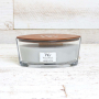 WoodWick Lavender & Cedar - Lavender and cedar scented candle with wooden wick and lid glass boat 453 g