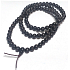 108 Mala necklace Ebony natural Tibetan Buddhist prayer wheel, six character mantra beads, 8 mm