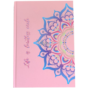 Albi Lined diary pink Mandala A5 15 x 21,5 cm