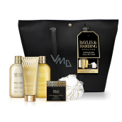 Baylis & Harding Tangerine and Grapefruit bath milk 300 ml + washing gel 300 ml + toilet soap 150 g + body lotion 130 ml + washcloth + black handbag, cosmetic set for women